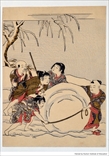 子ども雪遊びの図　　